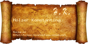 Holzer Konstantina névjegykártya